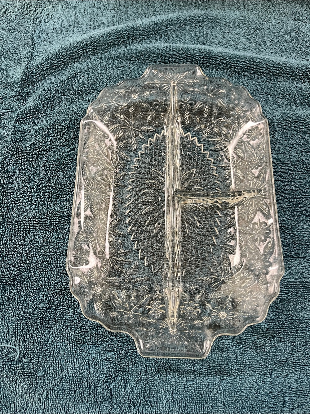 Indian glass- relish dish